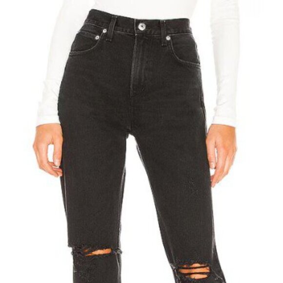 Agolde NWT Cherie High Rise Straight Distressed Jeans  - Size 30 - Picture 1 of 2